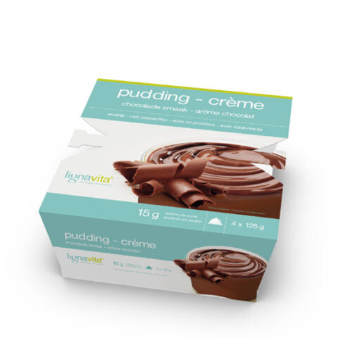 Lignavita chocolade pudding 4x125gr