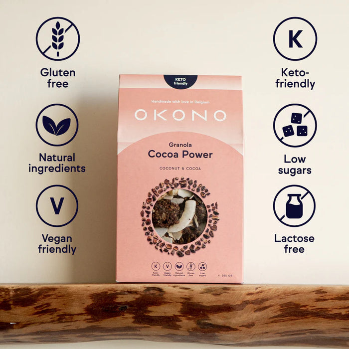 OKONO Cocoa Power Granola - Kokosnoot & Cacao