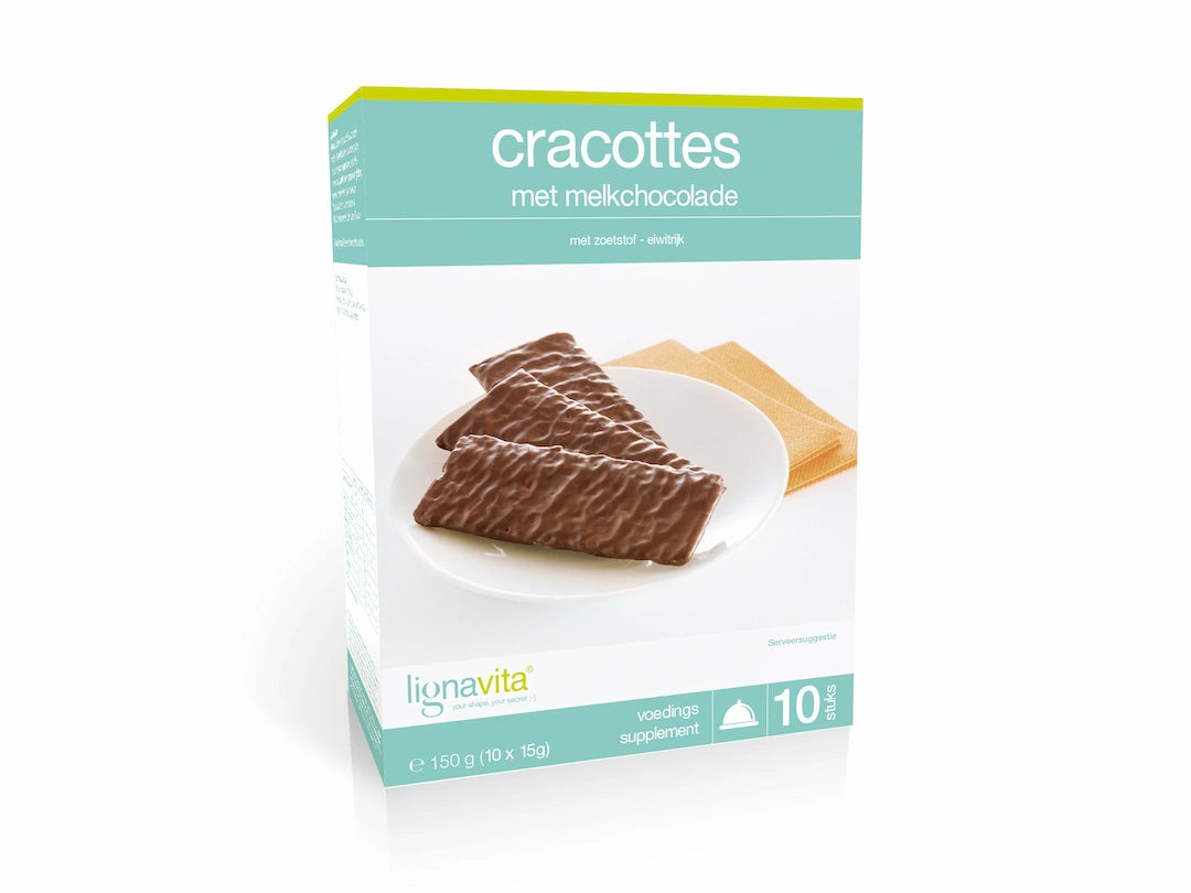 Lignavita Cracottes met melkchocoladelaagje