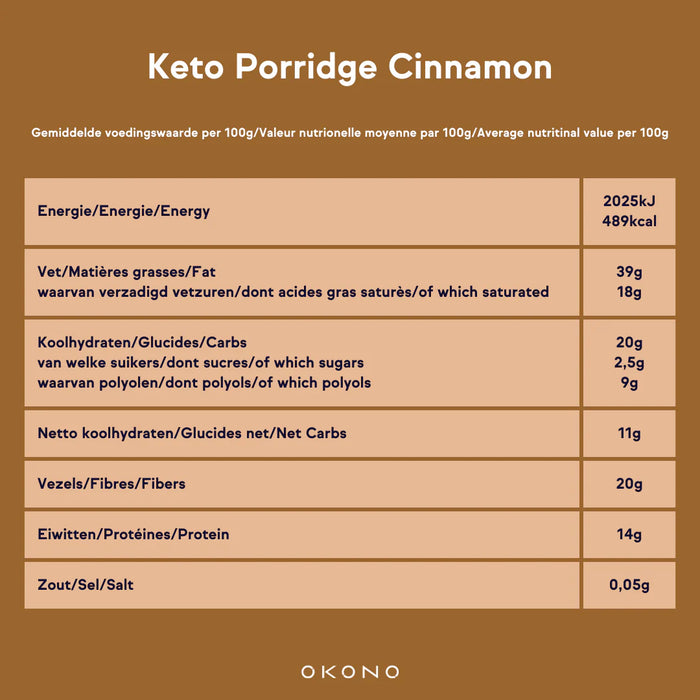 OKONO Keto Porridge Cinnamon