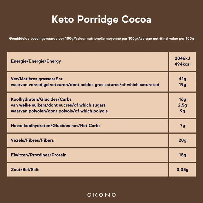 OKONO Keto Porridge Cocoa
