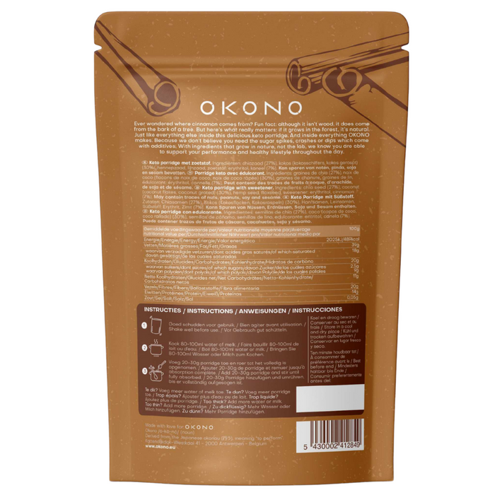 OKONO Keto Porridge Cinnamon