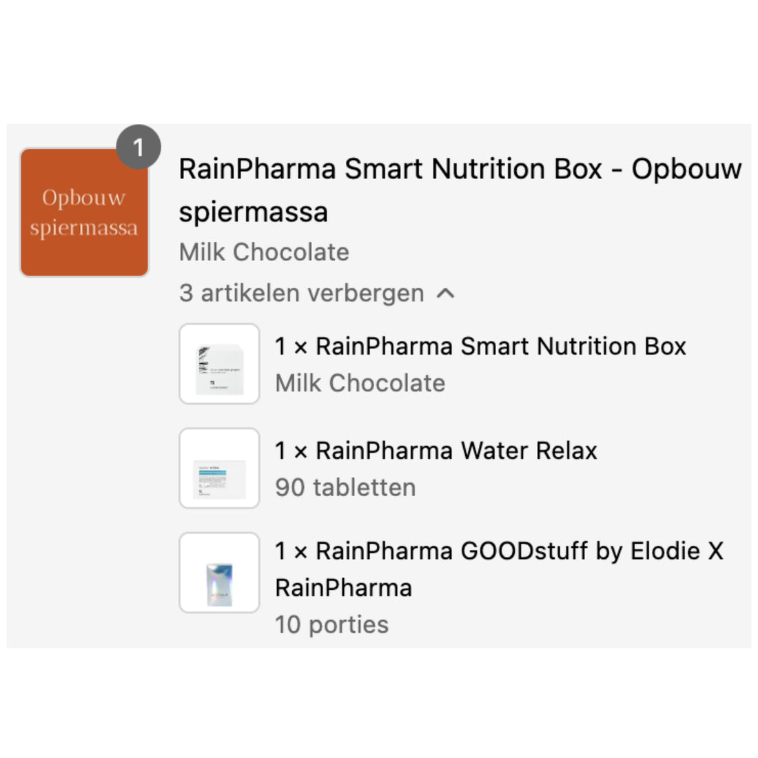 RainPharma Smart Nutrition Box - Opbouw spiermassa