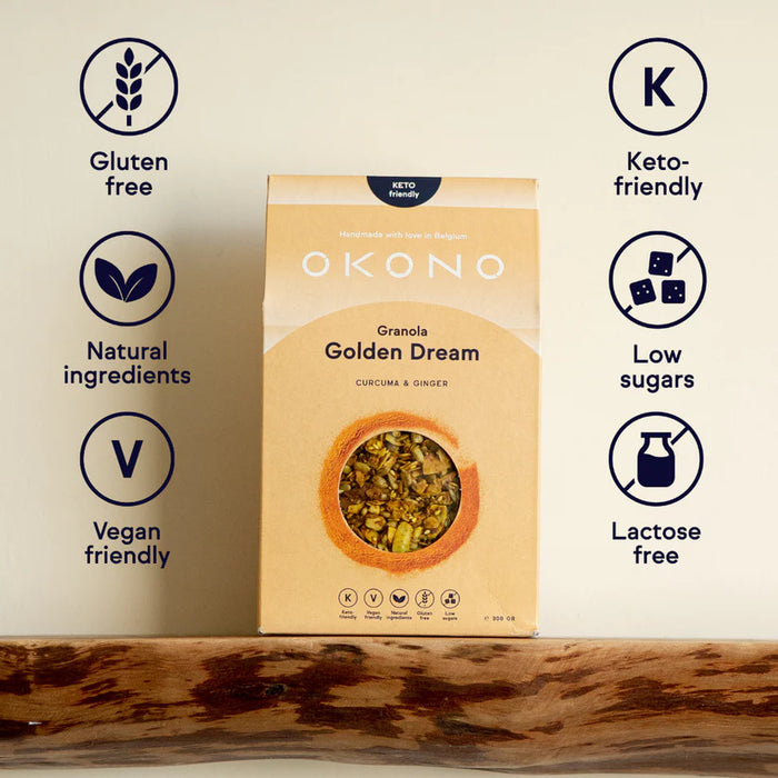 OKONO Golden Dream Granola - Kurkuma & Gember