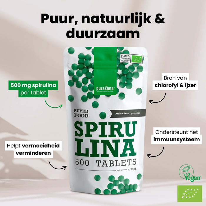Purasana Spirulina 500 Tabletten (84 dagen)
