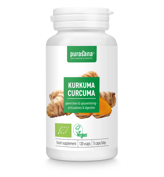 Purasana Kurkuma Capsules 120 capsules (24 dagen)