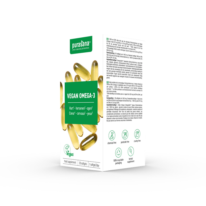 Purasana Vegan Omega-3 Softgels 30 softgels (30 dagen)