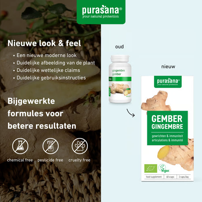 Purasana Gember Capsules 60 capsules (30 dagen)