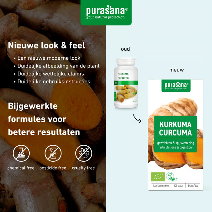 Purasana Kurkuma Capsules 120 capsules (24 dagen)