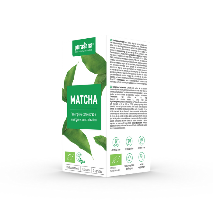Purasana Matcha Capsules 100 capsules (10 dagen)