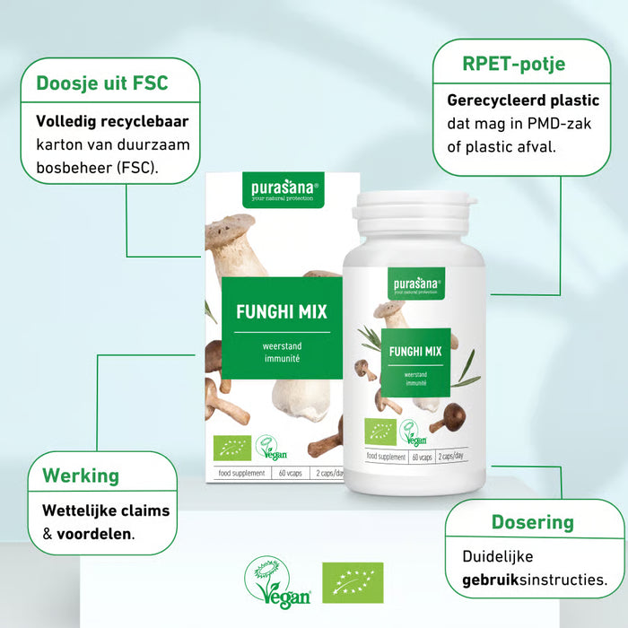 Purasana Funghi Mix Capsules 60 capsules (30 dagen)