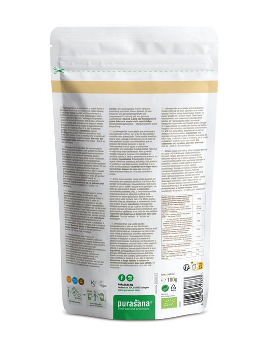 Purasana Ashwagandha Poeder 100 gram