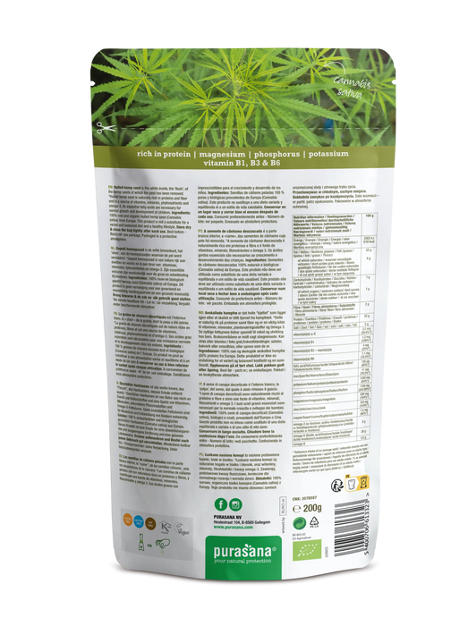 Purasana Gepeld Hennepzaad 200 gram