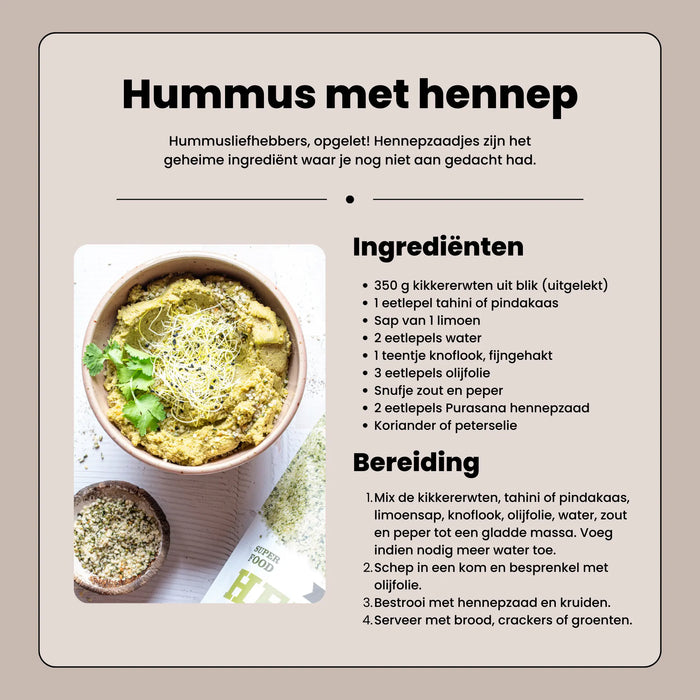 Purasana Gepeld Hennepzaad 200 gram