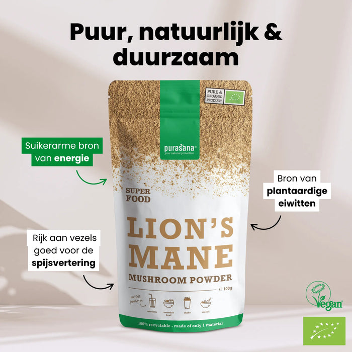 Purasana Lion's Mane Poeder 100 gram