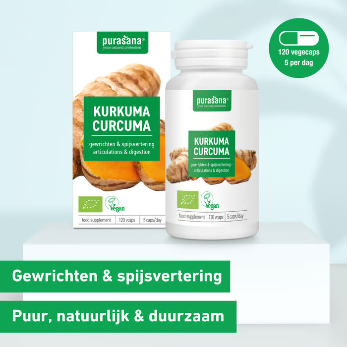 Purasana Kurkuma Capsules 120 capsules (24 dagen)