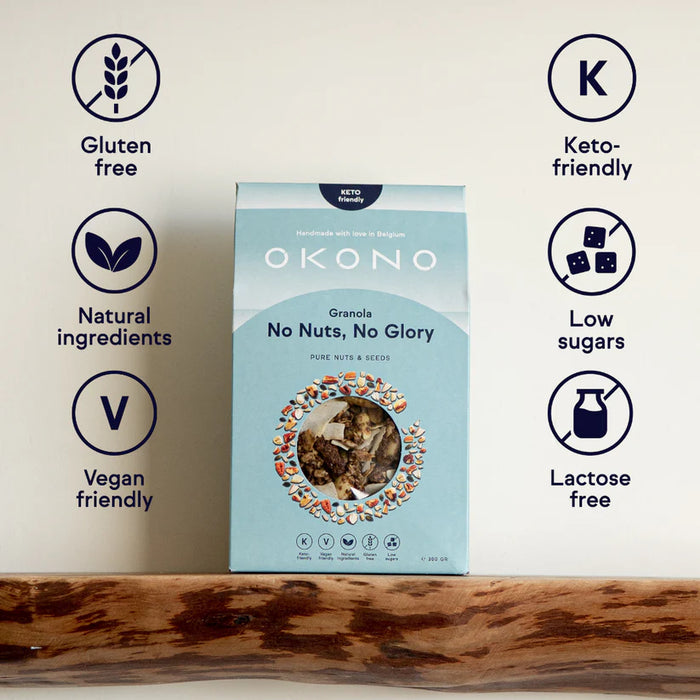 OKONO No Nuts, No Glory Granola - Pure noten en zaden